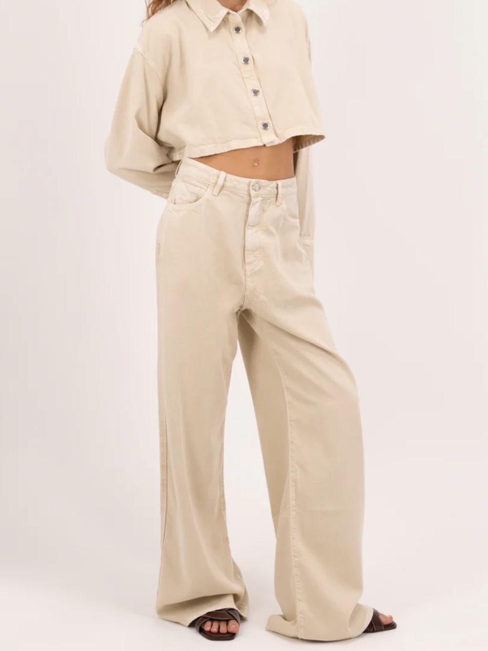 ICON DENIM DEBBY - SOFT WOMEN'S WIDE LEG JEANS IN DESERT WASH
